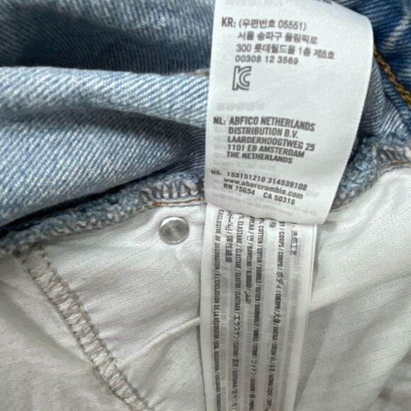 Abercrombie Fitch Jeans Women 32 Blue 90s Straight Ultra High Rise Curve Love - Picture 6 of 12